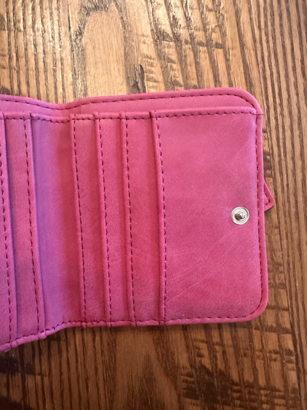 Compact Pink Zip Wallet - Picture 4 of 6
